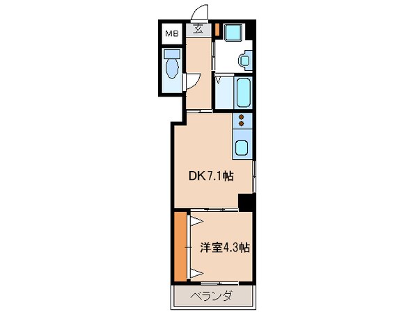 ラファエル西新の物件間取画像